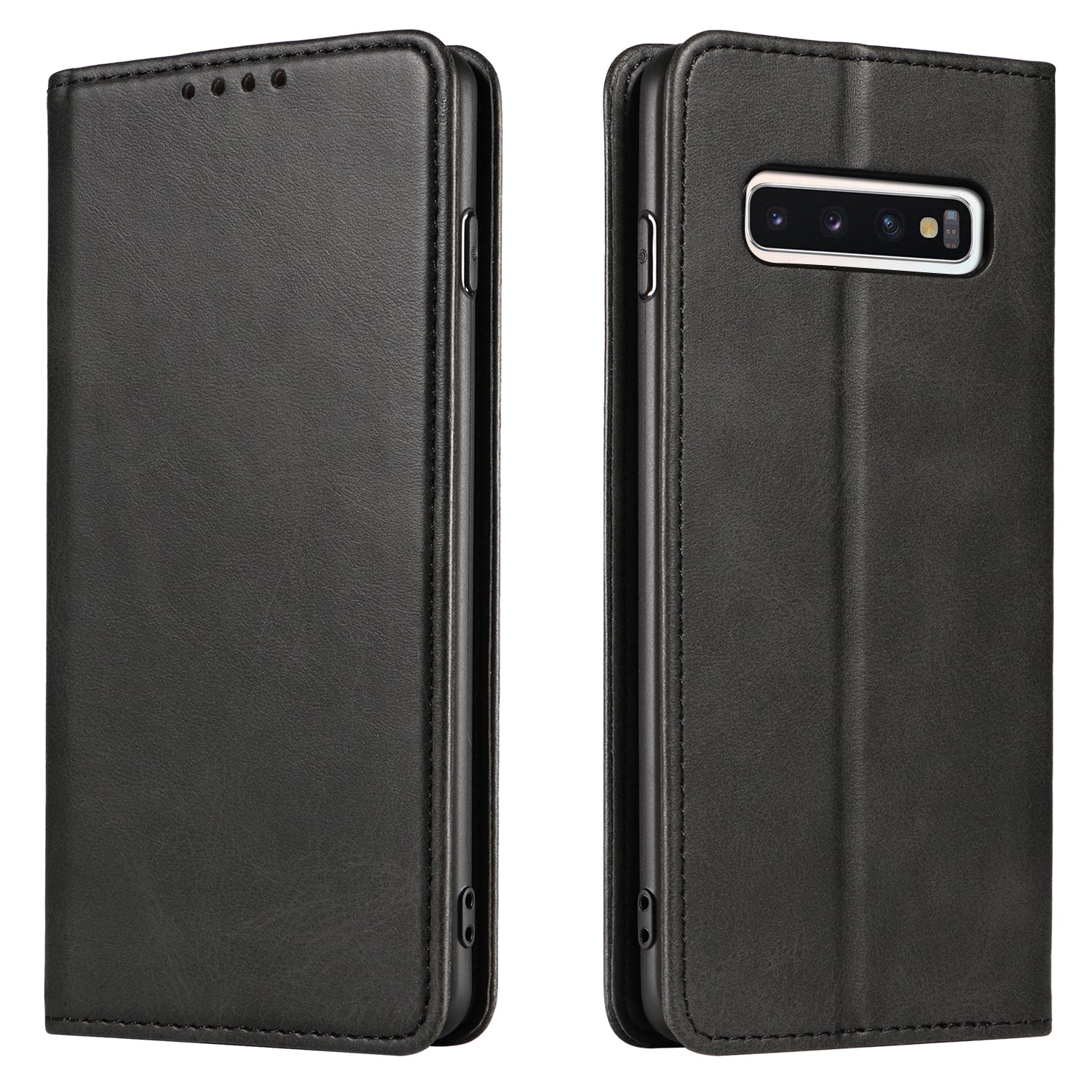 For Samsung Galaxy S10 Calf Texture Wallet Phone Cover Auto-absorbed Magnetic Leather Stand Phone Case For Samsung Galaxy S10 Calf Texture Wallet Phone Cover Auto-absorbed Magnetic Leather Stand Phone Case